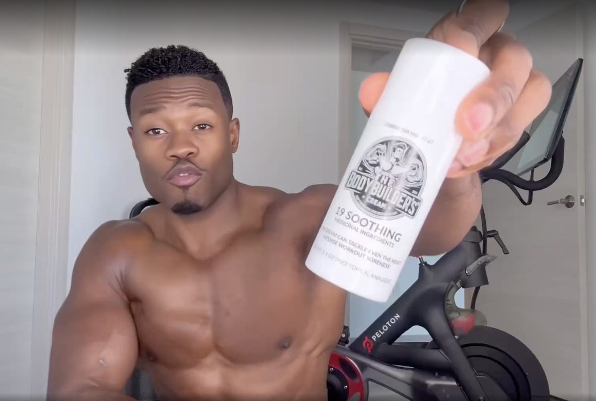 Athlete using The Bodybuilders Cream